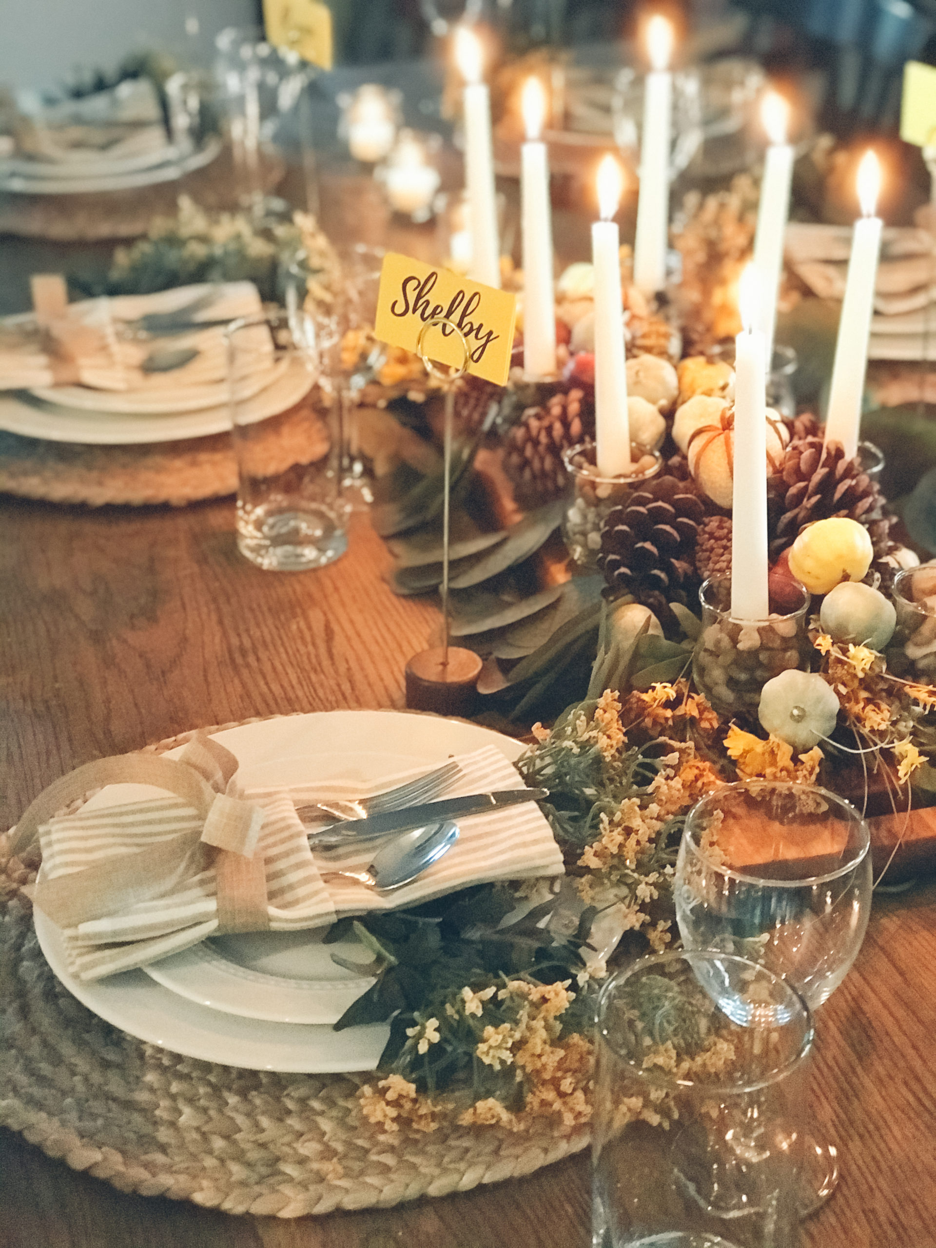 Fall Tablescape and Place Settings